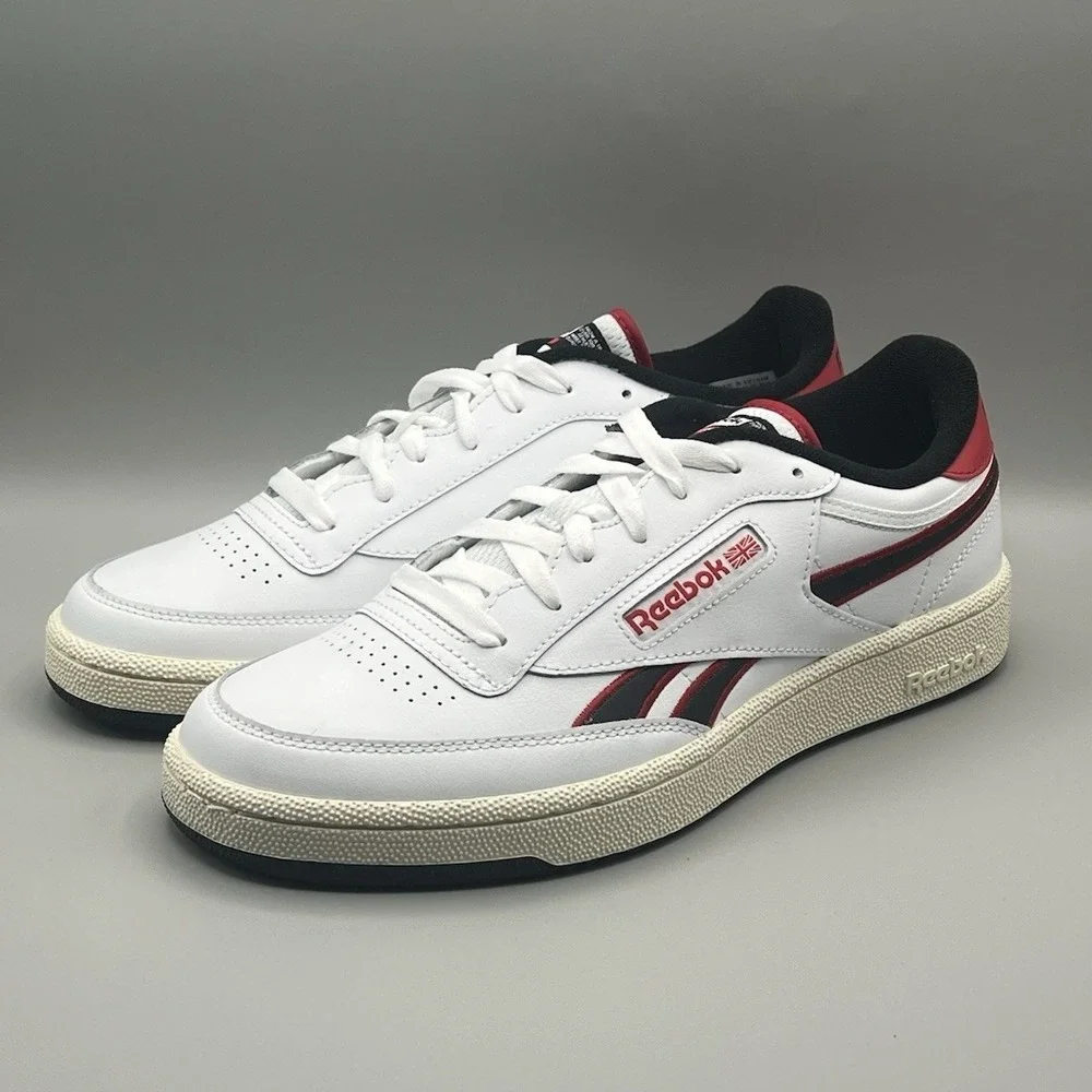 Reebok Classic Club C Revenge White Red Retro Shoes - Men's Size 11 NEW - Picture 2 of 8